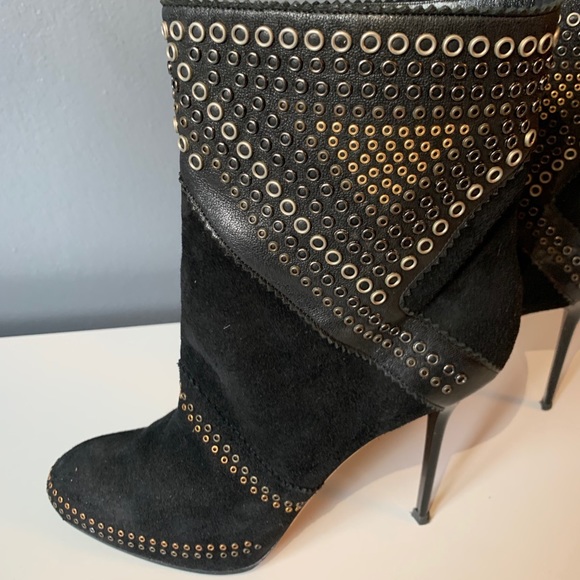 Jimmy Choo suede studded booties 41 1/2 - Picture 8 of 8